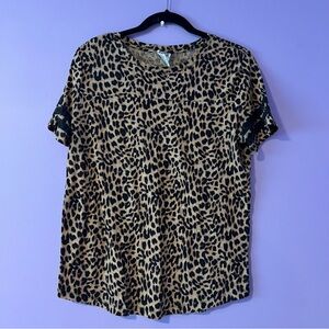 PINK Leopard Short Sleeve T-shirt